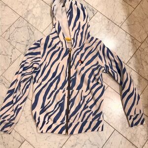 Aviator Nation Kids Blue and White Striped Sweatshirt